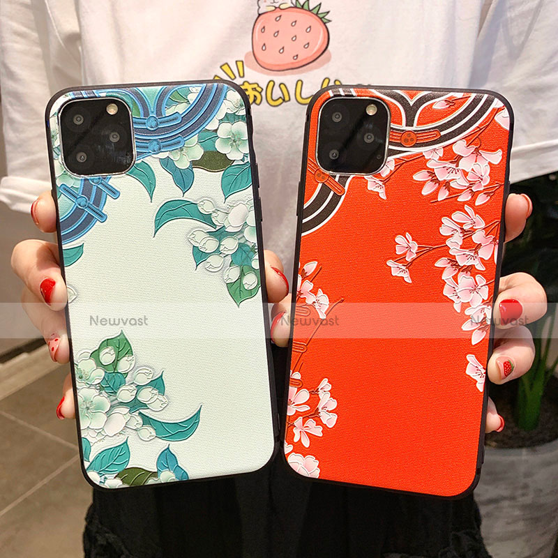 Silicone Candy Rubber Gel Flowers Soft Case Cover H05 for Apple iPhone 11 Pro