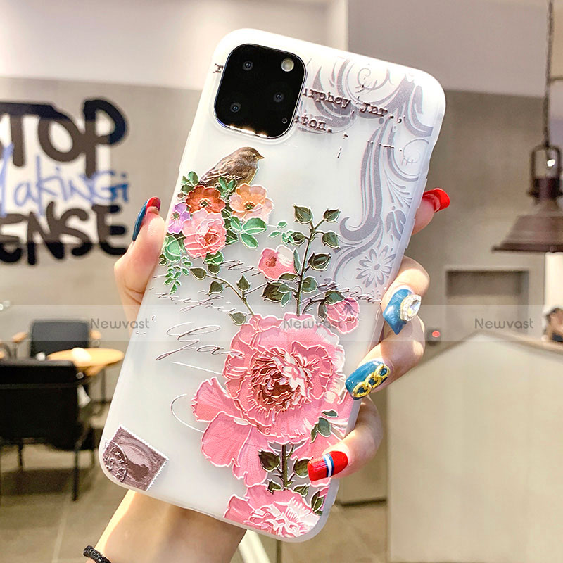 Silicone Candy Rubber Gel Flowers Soft Case Cover H06 for Apple iPhone 11 Pro