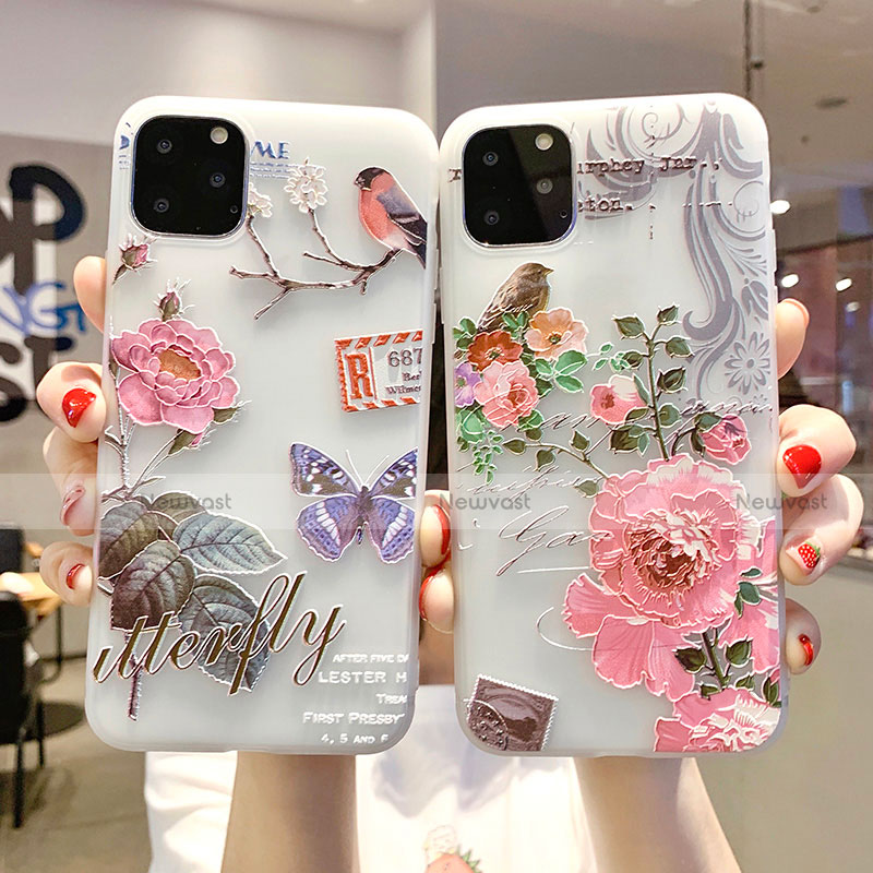 Silicone Candy Rubber Gel Flowers Soft Case Cover H06 for Apple iPhone 11 Pro