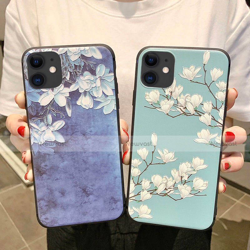 Silicone Candy Rubber Gel Flowers Soft Case Cover H07 for Apple iPhone 11