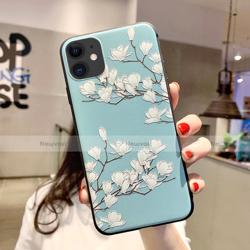 Silicone Candy Rubber Gel Flowers Soft Case Cover H07 for Apple iPhone 11