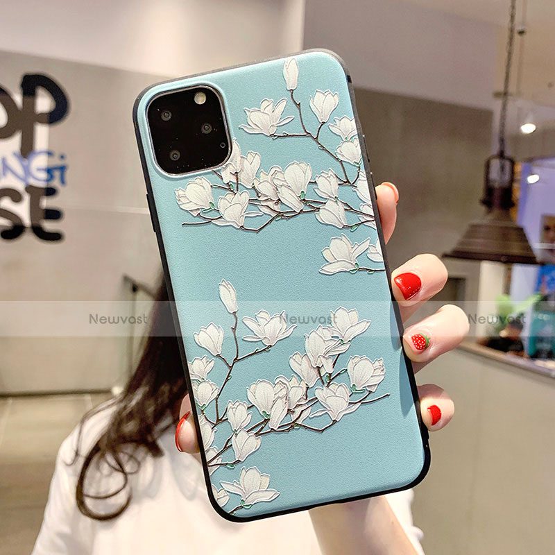 Silicone Candy Rubber Gel Flowers Soft Case Cover H07 for Apple iPhone 11 Pro