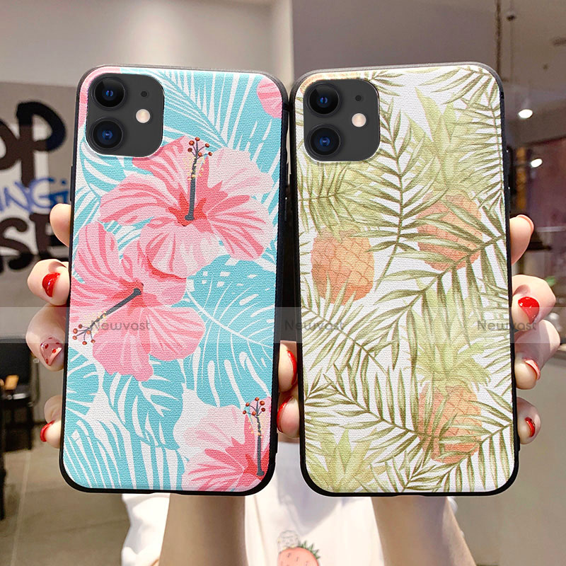 Silicone Candy Rubber Gel Flowers Soft Case Cover H09 for Apple iPhone 11