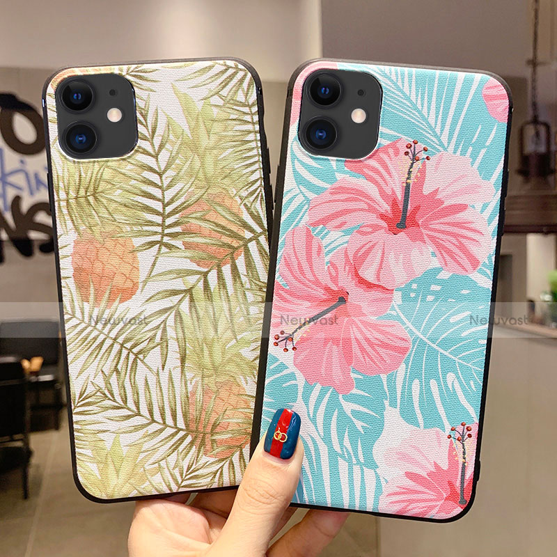 Silicone Candy Rubber Gel Flowers Soft Case Cover H09 for Apple iPhone 11