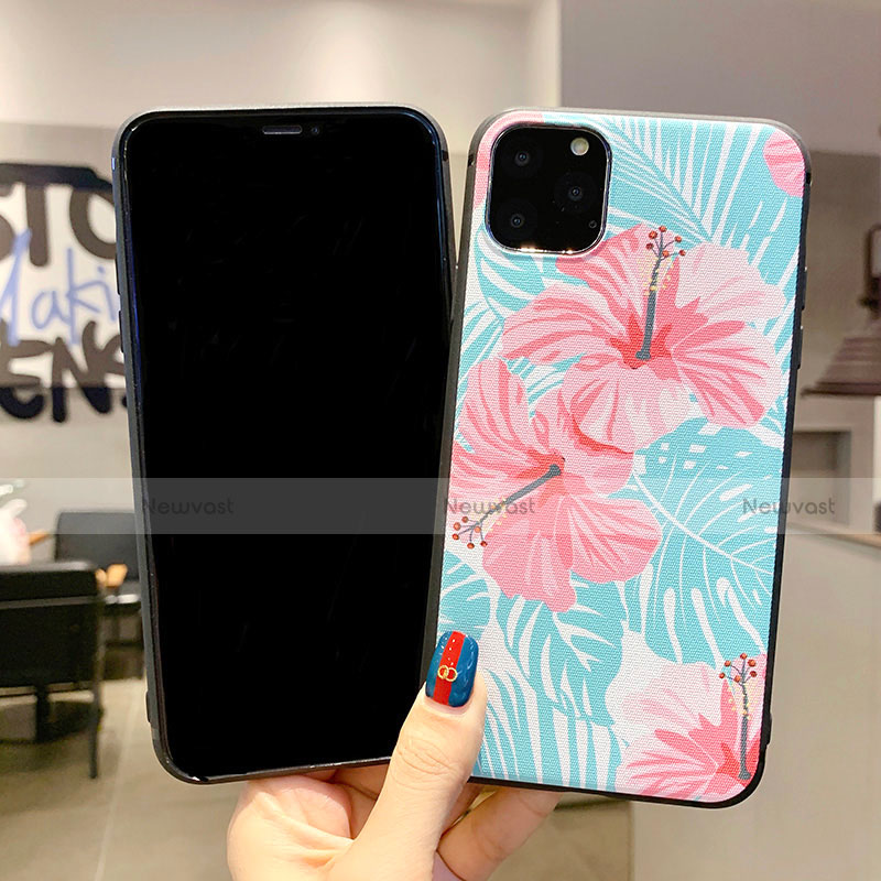 Silicone Candy Rubber Gel Flowers Soft Case Cover H09 for Apple iPhone 11 Pro Max