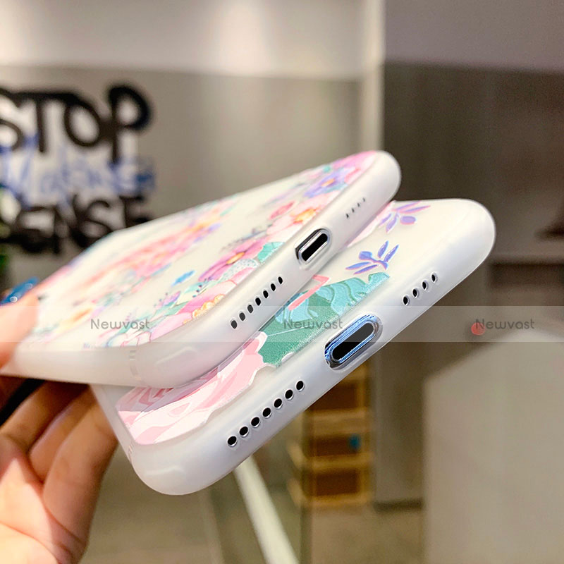 Silicone Candy Rubber Gel Flowers Soft Case Cover H10 for Apple iPhone 11