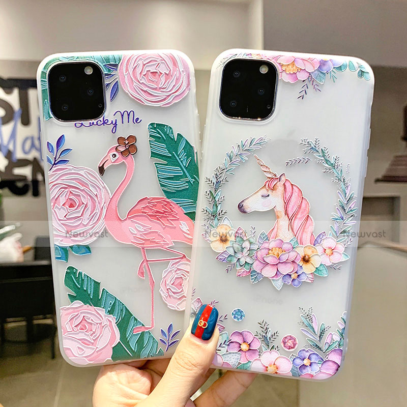 Silicone Candy Rubber Gel Flowers Soft Case Cover H10 for Apple iPhone 11