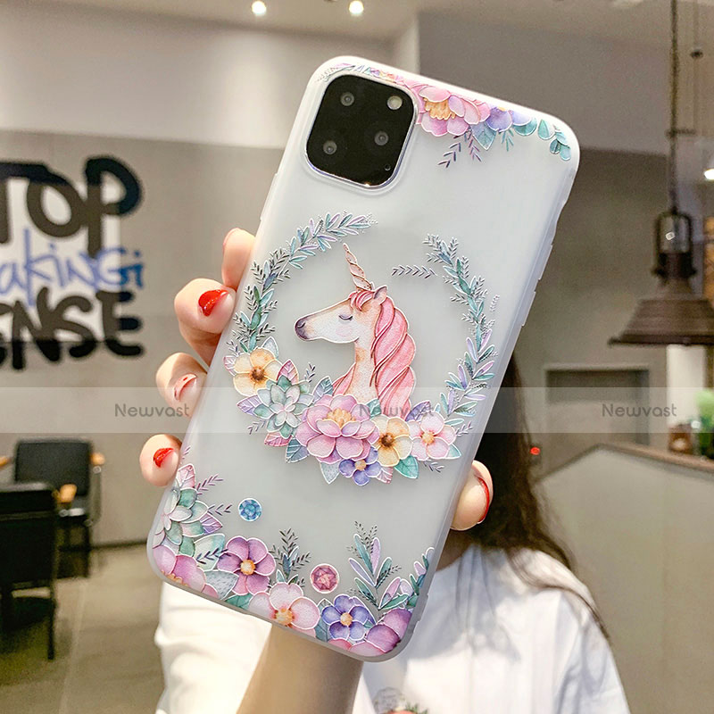 Silicone Candy Rubber Gel Flowers Soft Case Cover H10 for Apple iPhone 11