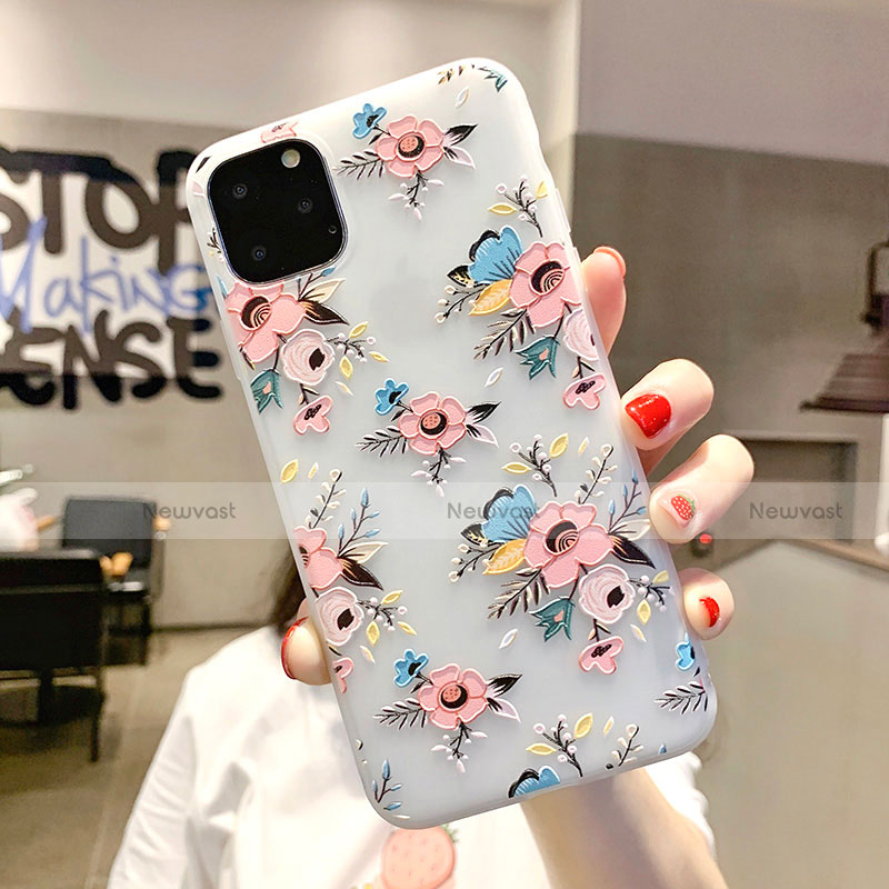 Silicone Candy Rubber Gel Flowers Soft Case Cover H11 for Apple iPhone 11 Pro