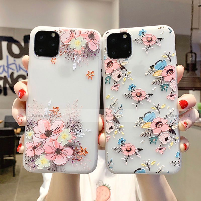 Silicone Candy Rubber Gel Flowers Soft Case Cover H11 for Apple iPhone 11 Pro