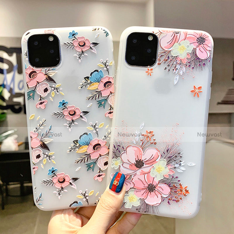 Silicone Candy Rubber Gel Flowers Soft Case Cover H11 for Apple iPhone 11 Pro