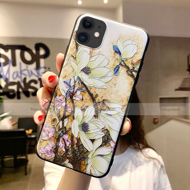 Silicone Candy Rubber Gel Flowers Soft Case Cover H12 for Apple iPhone 11