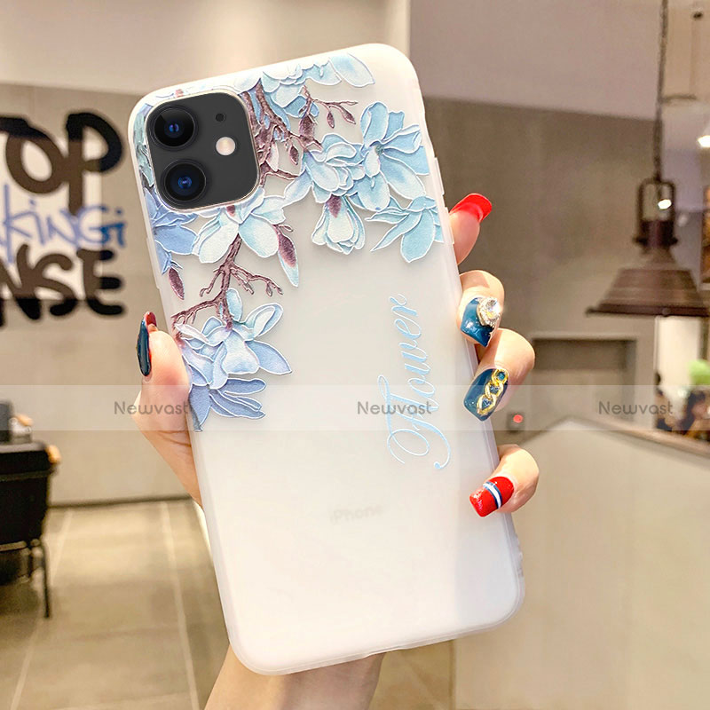 Silicone Candy Rubber Gel Flowers Soft Case Cover H18 for Apple iPhone 11