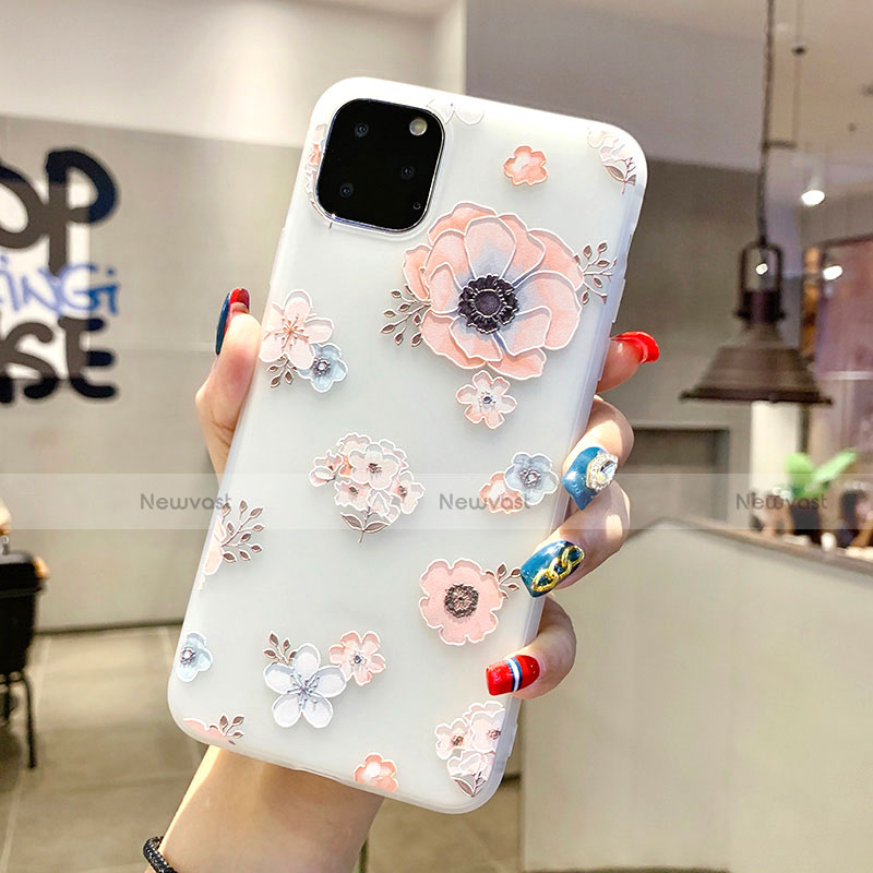 Silicone Candy Rubber Gel Flowers Soft Case Cover H19 for Apple iPhone 11 Pro Max