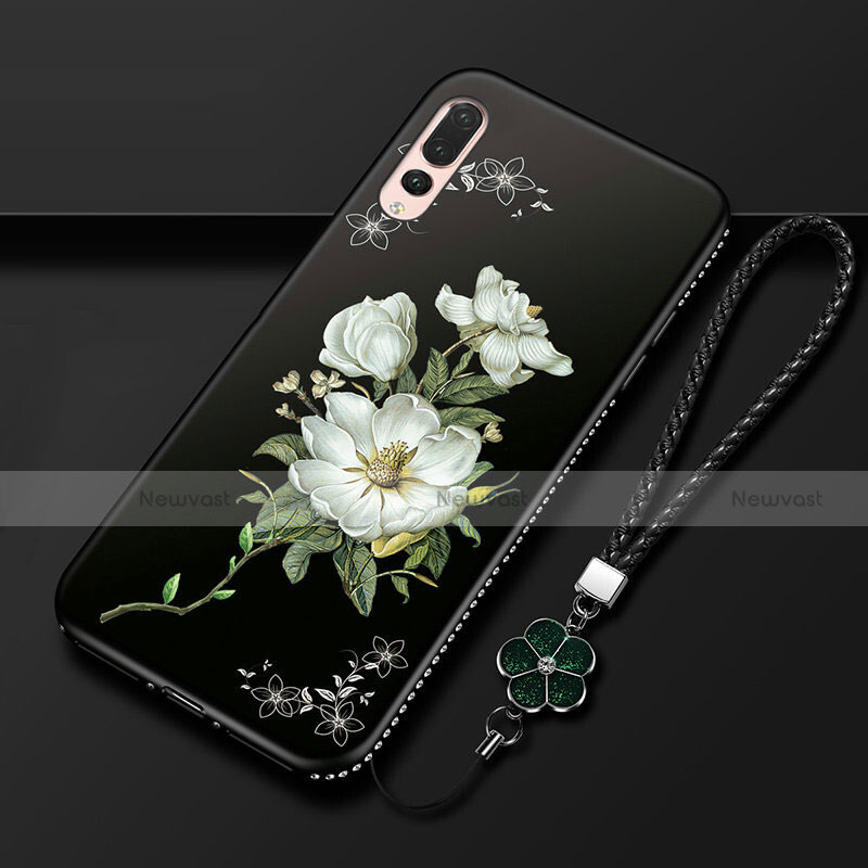 Silicone Candy Rubber Gel Flowers Soft Case Cover K01 for Huawei P20 Pro