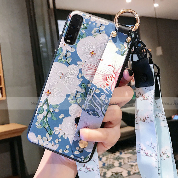 Silicone Candy Rubber Gel Flowers Soft Case Cover K01 for Oppo Find X2