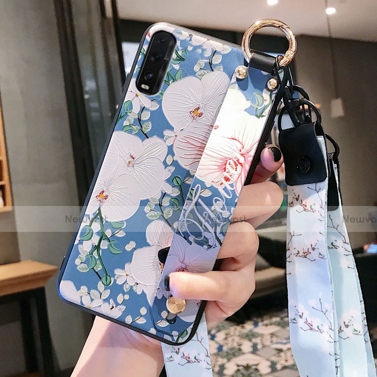 Silicone Candy Rubber Gel Flowers Soft Case Cover K01 for Oppo Find X2 Mixed