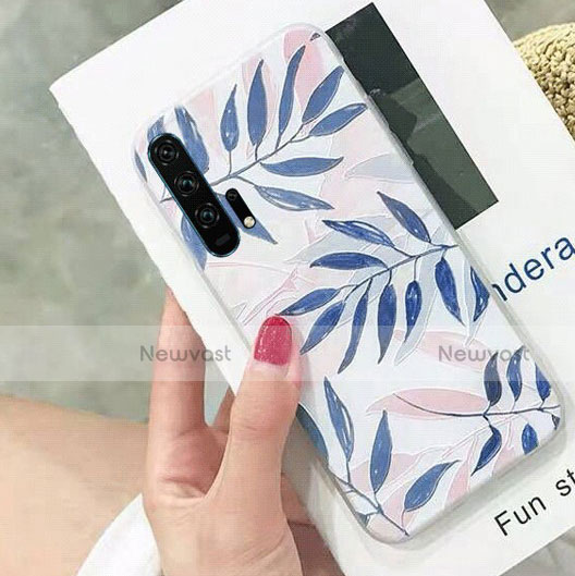 Silicone Candy Rubber Gel Flowers Soft Case Cover K02 for Huawei Honor 20 Pro Gray