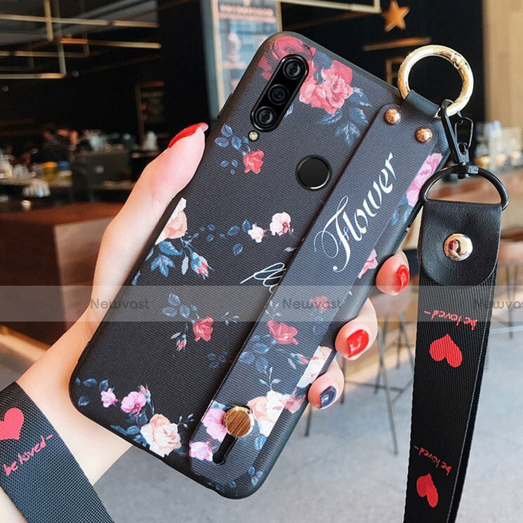 Silicone Candy Rubber Gel Flowers Soft Case Cover K02 for Huawei P30 Lite