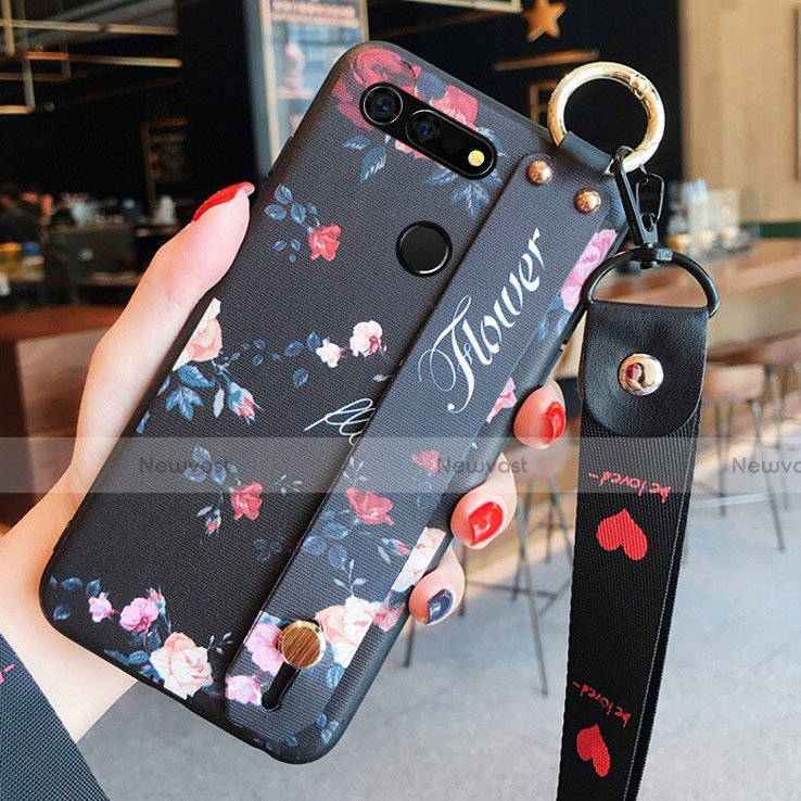 Silicone Candy Rubber Gel Flowers Soft Case Cover K03 for Huawei Honor V20 Mixed