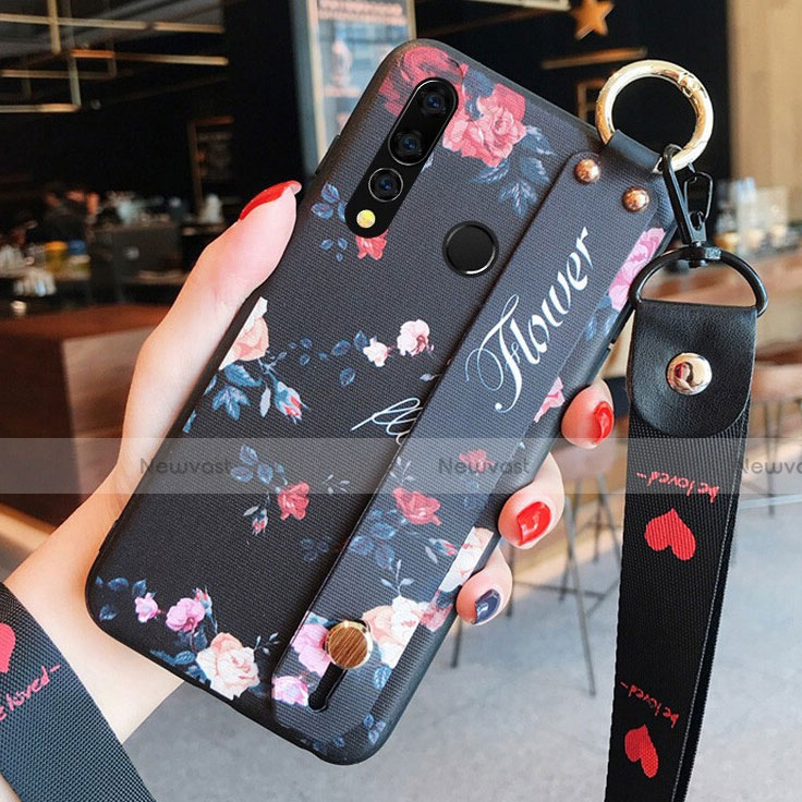 Silicone Candy Rubber Gel Flowers Soft Case Cover K03 for Huawei P Smart+ Plus (2019)