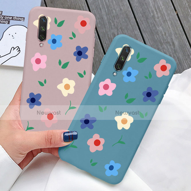 Silicone Candy Rubber Gel Flowers Soft Case Cover K07 for Xiaomi Mi A3