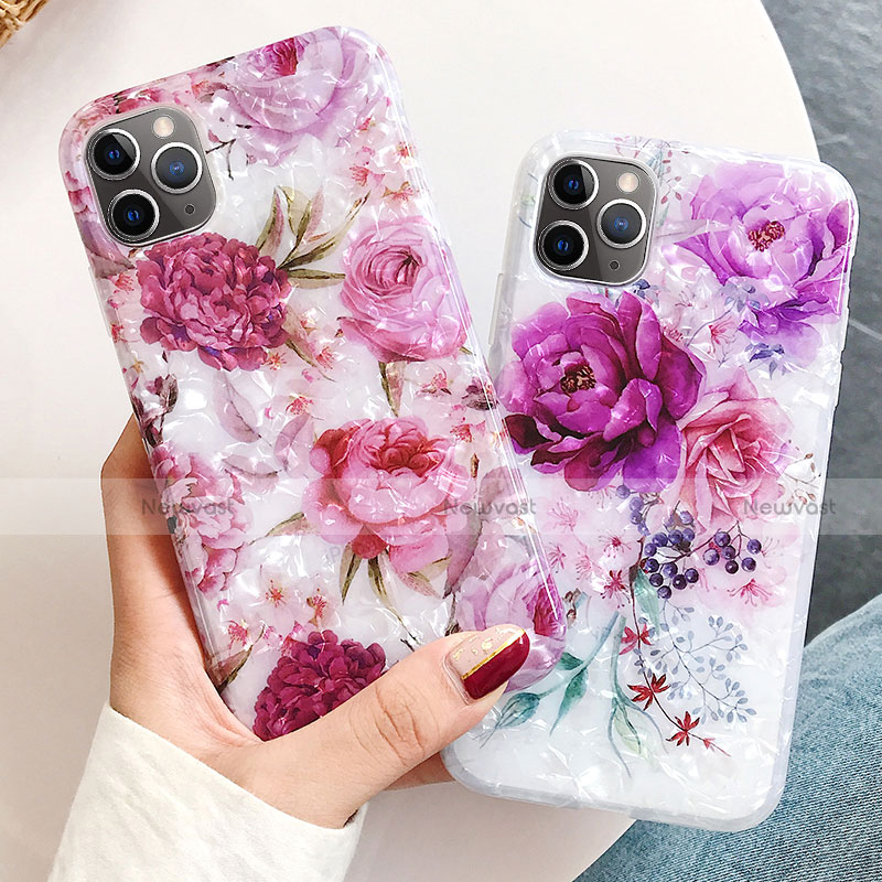 Silicone Candy Rubber Gel Flowers Soft Case Cover S01 for Apple iPhone 11 Pro