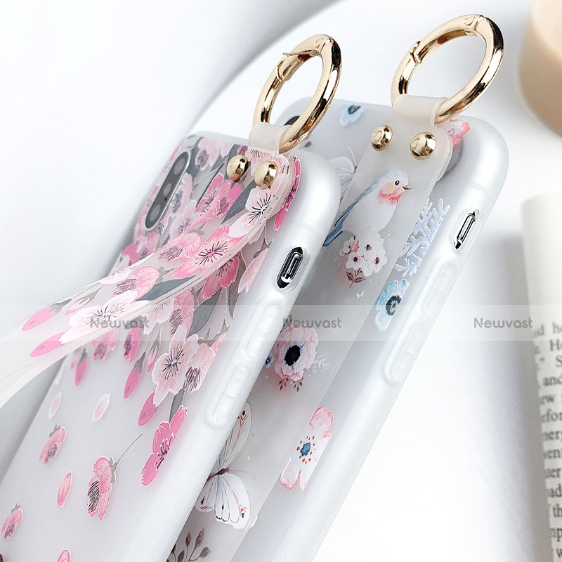 Silicone Candy Rubber Gel Flowers Soft Case Cover S01 for Apple iPhone Xs Max