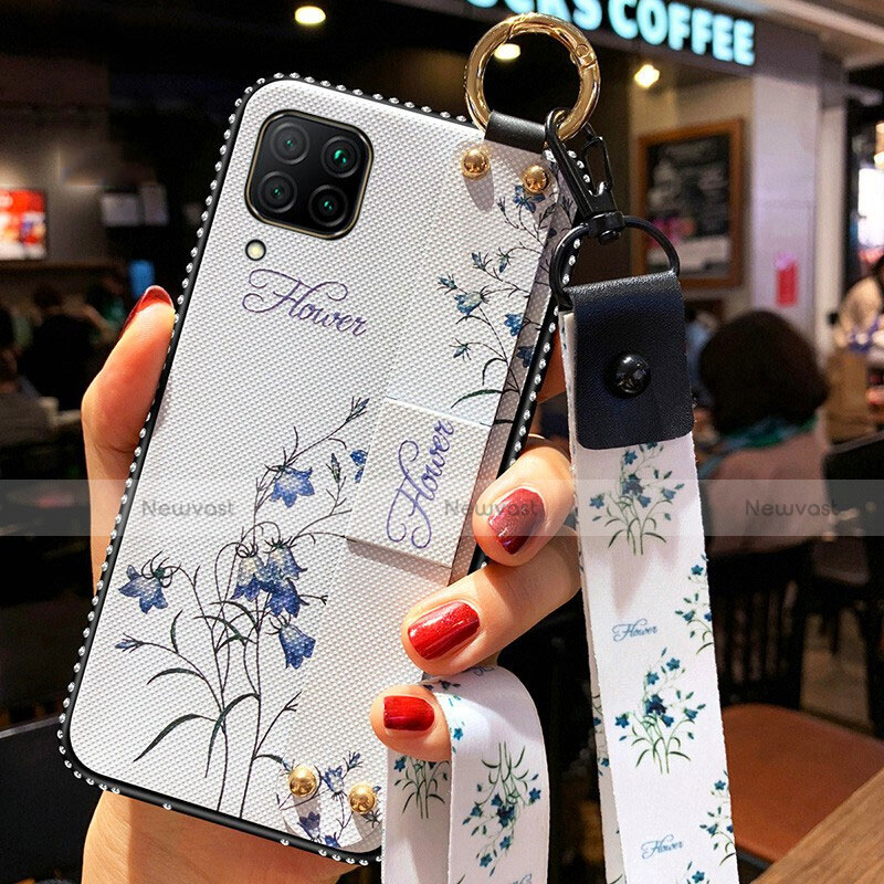 Silicone Candy Rubber Gel Flowers Soft Case Cover S01 for Huawei P40 Lite