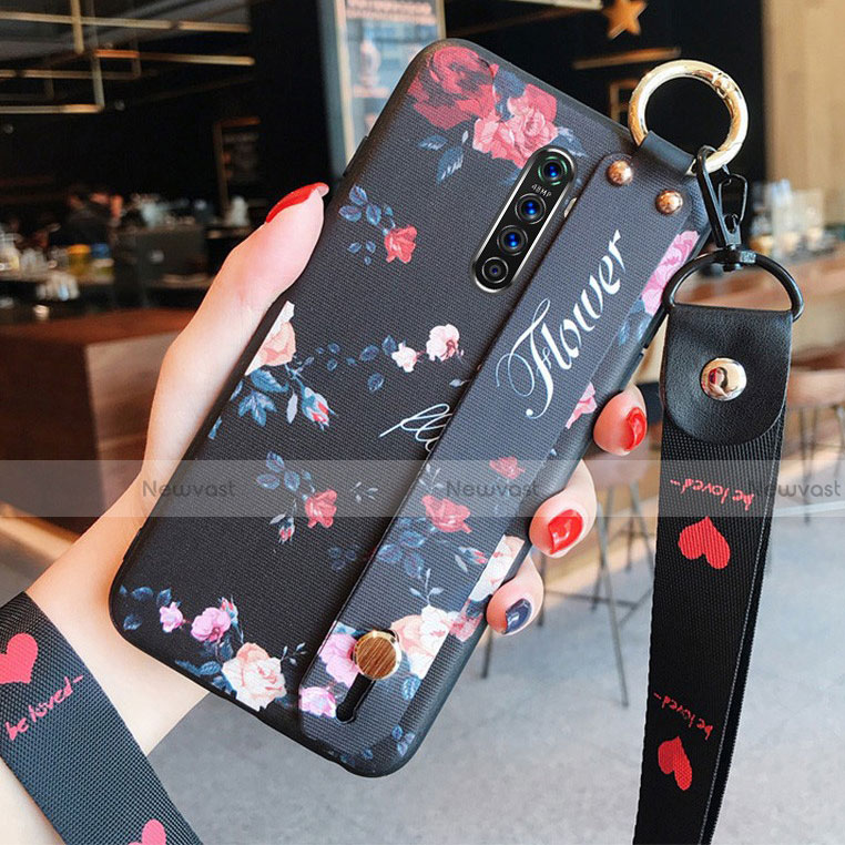 Silicone Candy Rubber Gel Flowers Soft Case Cover S01 for Oppo Reno Ace