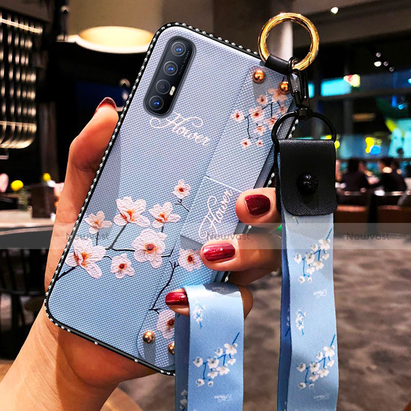 Silicone Candy Rubber Gel Flowers Soft Case Cover S01 for Oppo Reno3 Pro