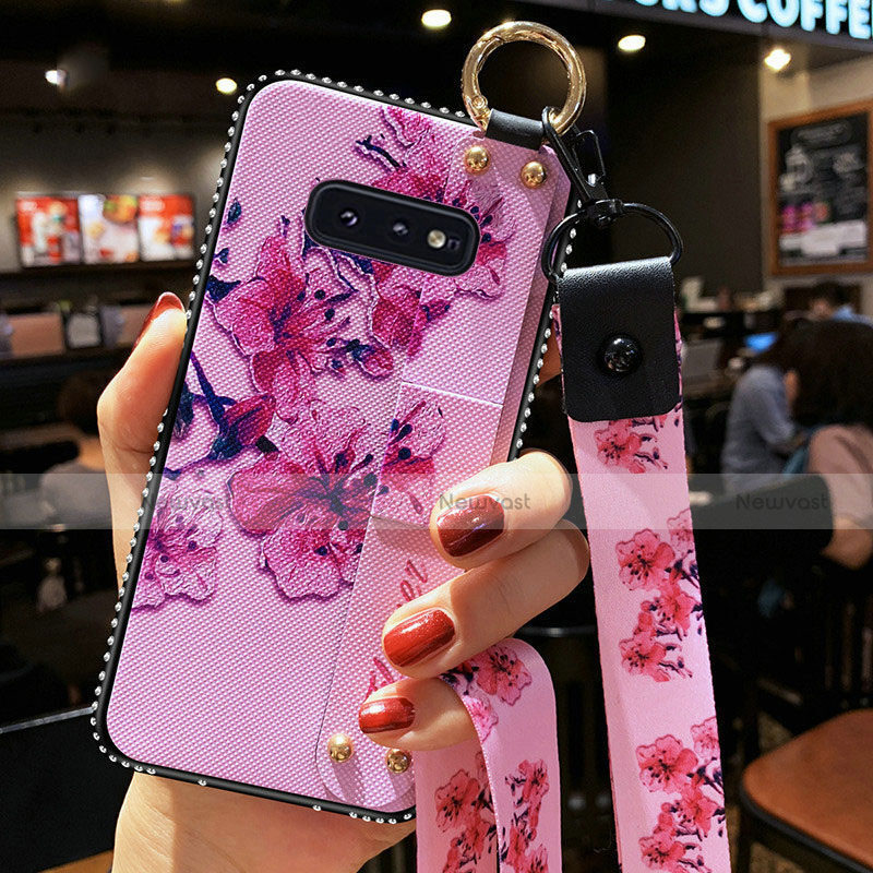 Silicone Candy Rubber Gel Flowers Soft Case Cover S01 for Samsung Galaxy S10e