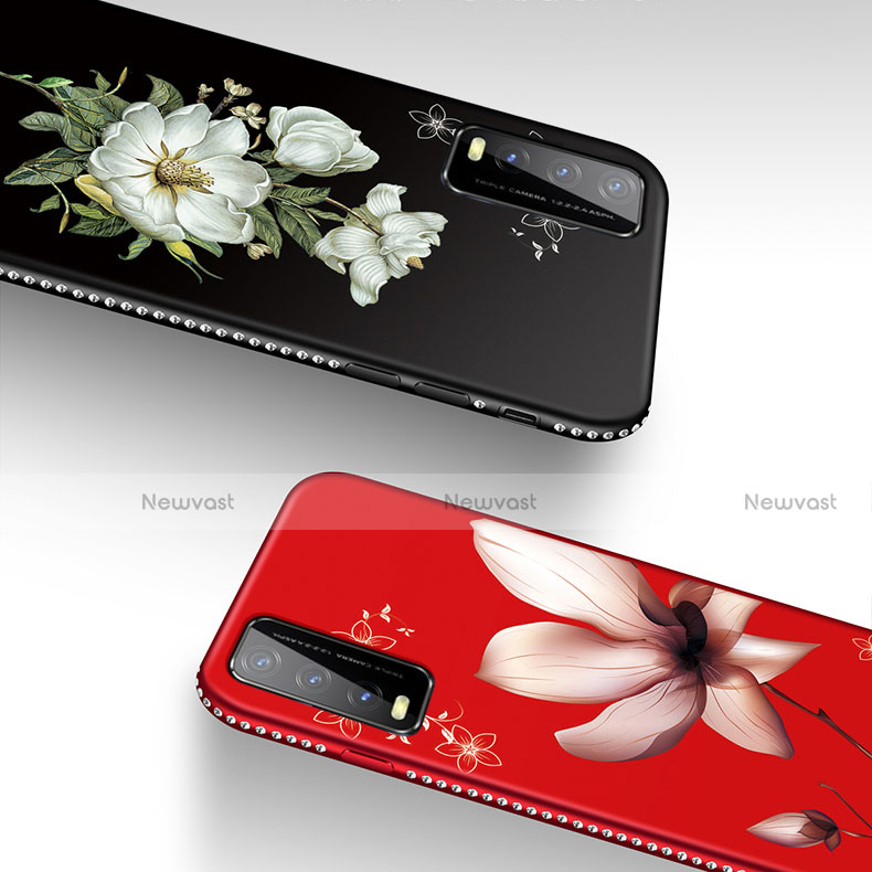 Silicone Candy Rubber Gel Flowers Soft Case Cover S01 for Vivo Y20