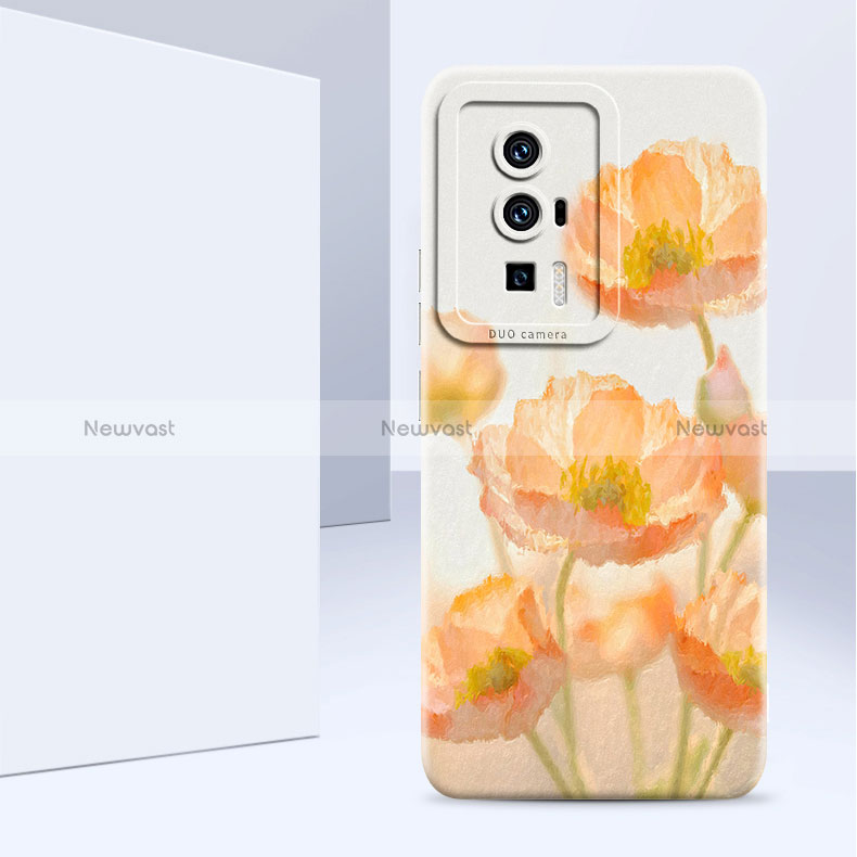 Silicone Candy Rubber Gel Flowers Soft Case Cover S01 for Xiaomi Redmi K60 5G