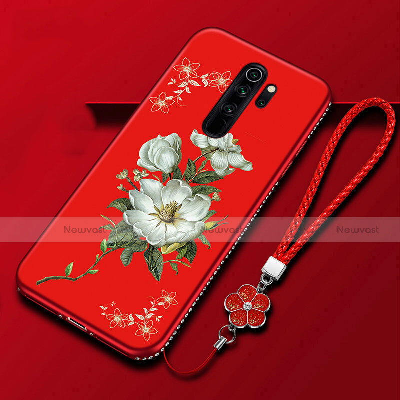 Silicone Candy Rubber Gel Flowers Soft Case Cover S01 for Xiaomi Redmi Note 8 Pro