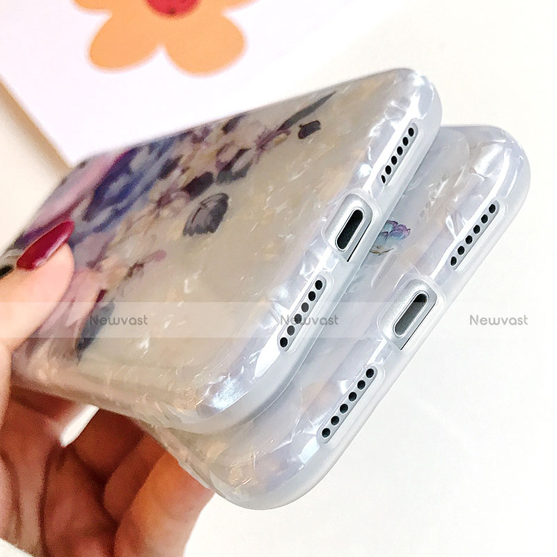 Silicone Candy Rubber Gel Flowers Soft Case Cover S02 for Apple iPhone 11