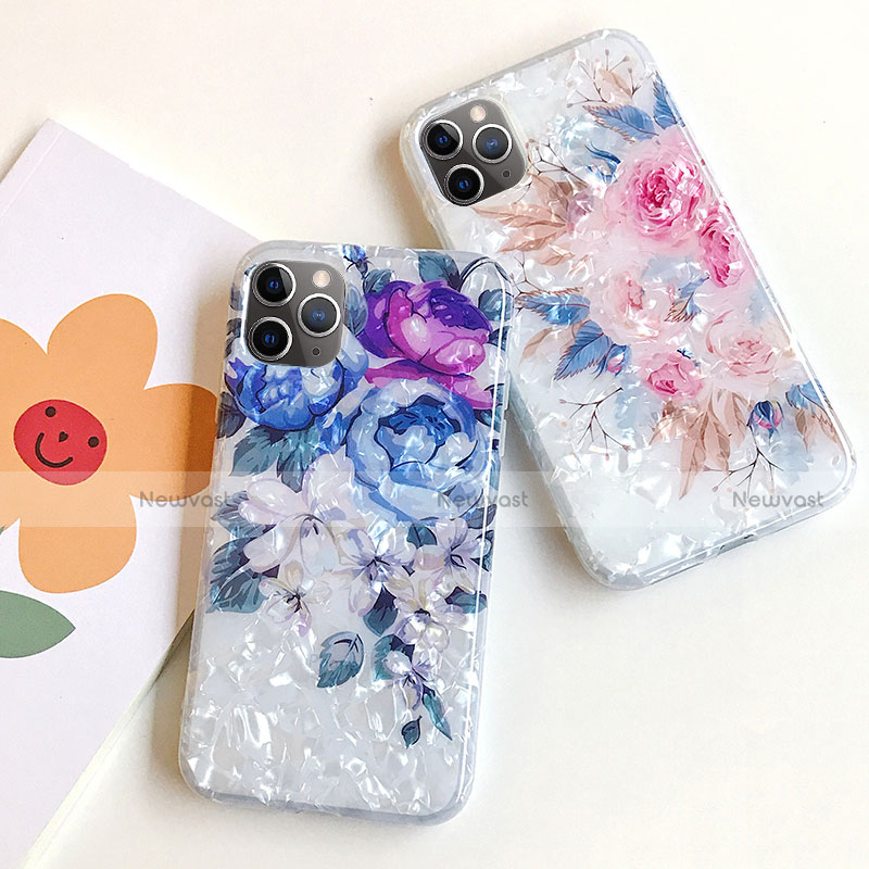 Silicone Candy Rubber Gel Flowers Soft Case Cover S02 for Apple iPhone 11 Pro Max