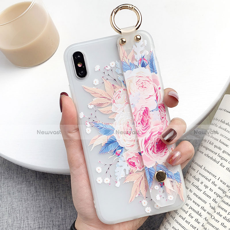 Silicone Candy Rubber Gel Flowers Soft Case Cover S02 for Apple iPhone Xs Max