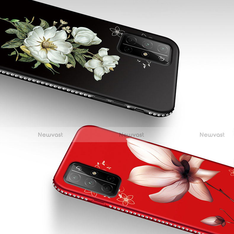 Silicone Candy Rubber Gel Flowers Soft Case Cover S02 for Huawei Honor 30S