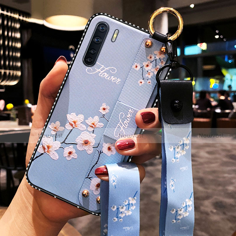 Silicone Candy Rubber Gel Flowers Soft Case Cover S02 for Oppo A91