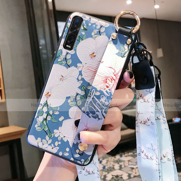 Silicone Candy Rubber Gel Flowers Soft Case Cover S02 for Oppo Find X2 Pro Mixed