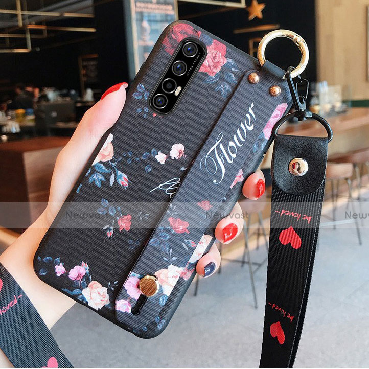 Silicone Candy Rubber Gel Flowers Soft Case Cover S02 for Oppo Reno3 Pro