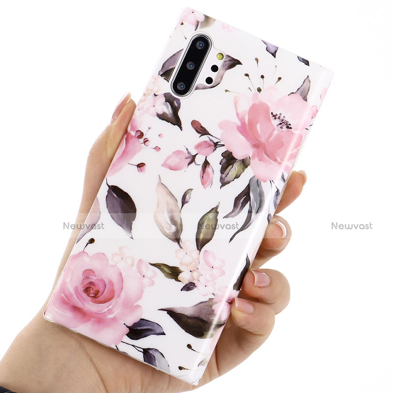 Silicone Candy Rubber Gel Flowers Soft Case Cover S02 for Samsung Galaxy Note 10 Plus 5G