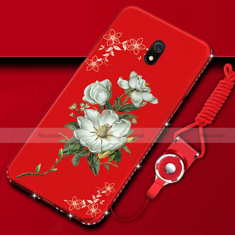 Silicone Candy Rubber Gel Flowers Soft Case Cover S02 for Xiaomi Redmi 8A