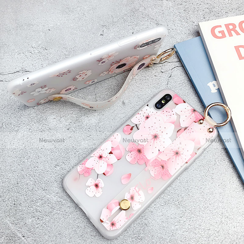 Silicone Candy Rubber Gel Flowers Soft Case Cover S03 for Apple iPhone Xs Max