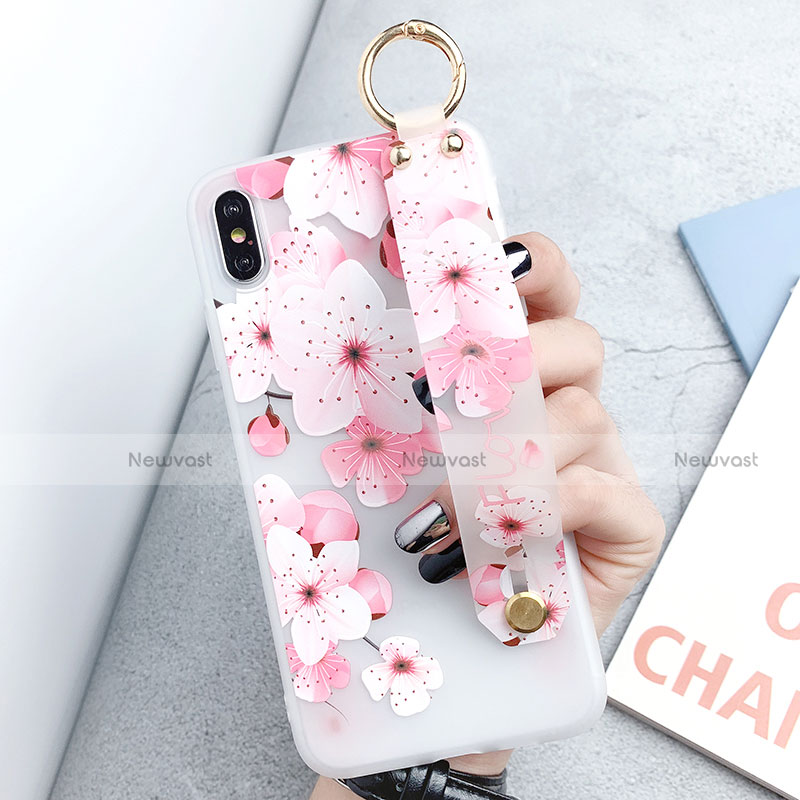 Silicone Candy Rubber Gel Flowers Soft Case Cover S03 for Apple iPhone Xs Max