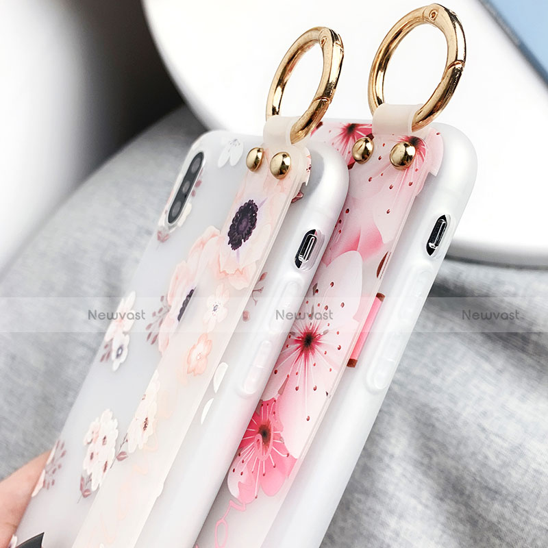 Silicone Candy Rubber Gel Flowers Soft Case Cover S03 for Apple iPhone Xs Max