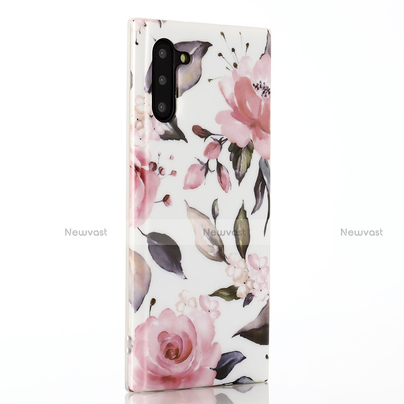 Silicone Candy Rubber Gel Flowers Soft Case Cover S03 for Samsung Galaxy Note 10