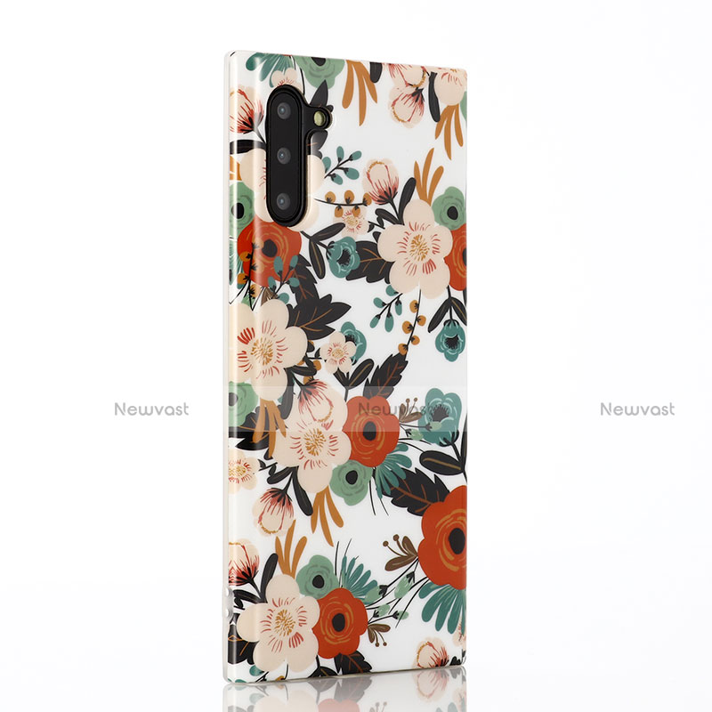 Silicone Candy Rubber Gel Flowers Soft Case Cover S03 for Samsung Galaxy Note 10