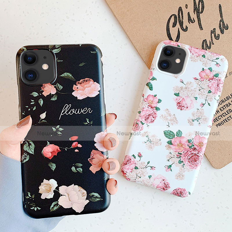 Silicone Candy Rubber Gel Flowers Soft Case Cover S04 for Apple iPhone 11